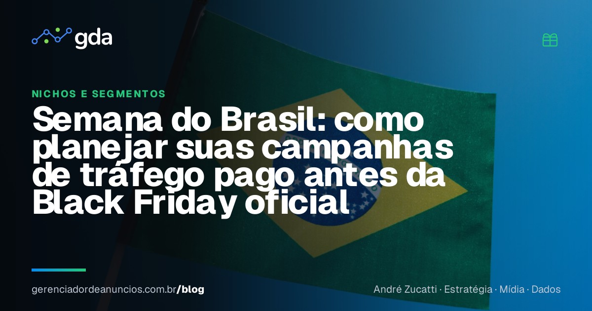 Sacolas de compras com detalhes nas cores verde e amarela, representando a Semana do Brasil